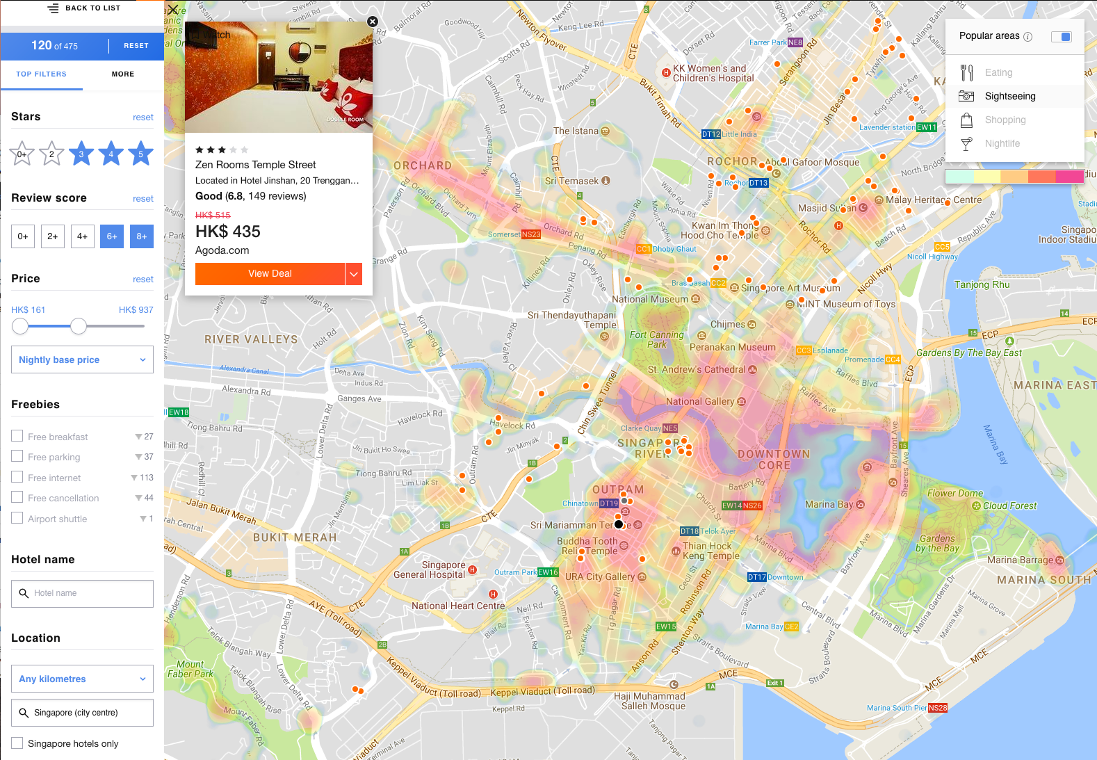 Find cheap hotels in Singapore