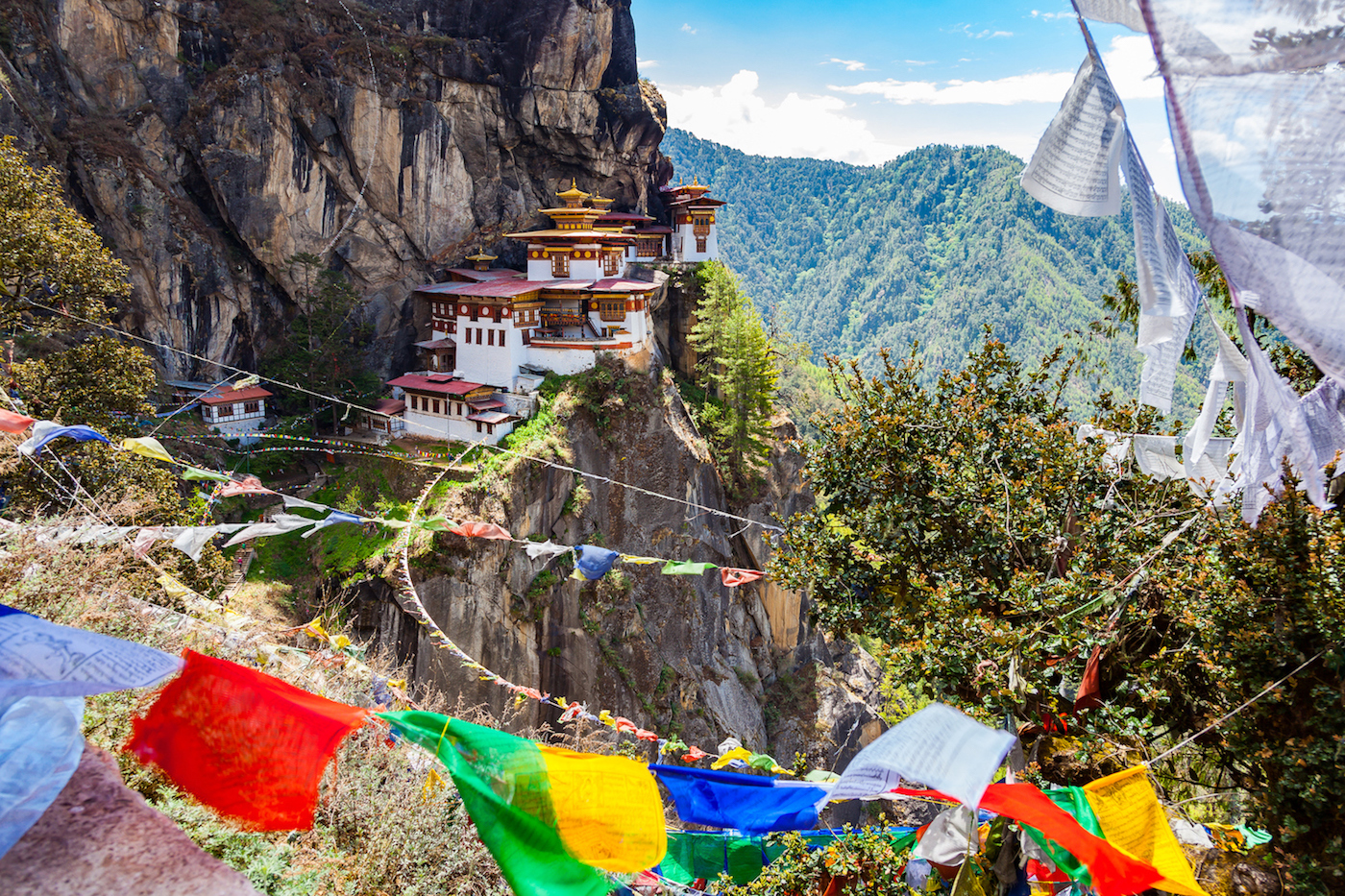 View of Taktshang Monastery on the mountain