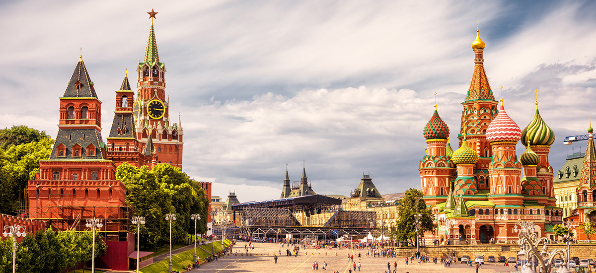 Kremlin Red Square St Basils Cathedral, Moscow, Russia