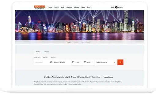 Custom landing page